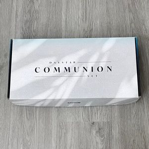 NIB Yom Kippur Daystar Jewish Communion Set Ceramic Tray Platter, 2 Cups & CD